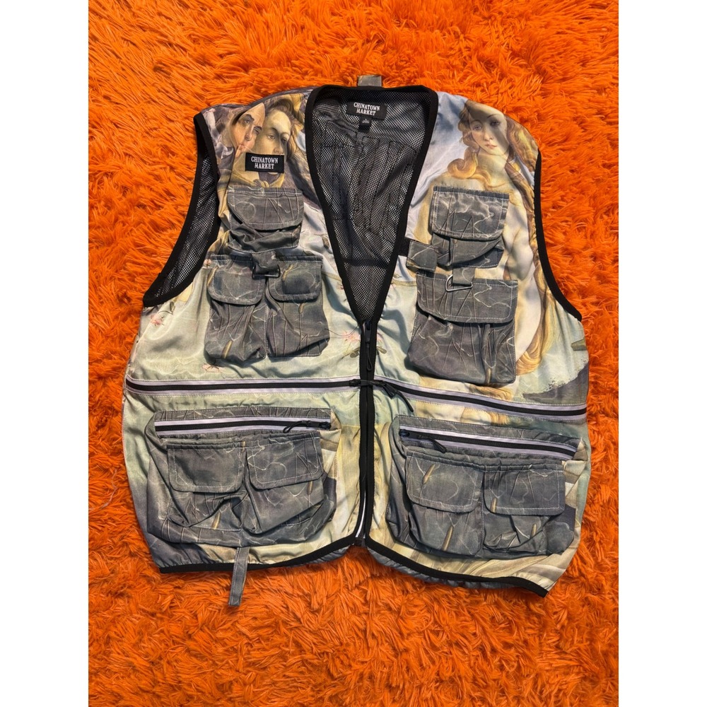 Chinatown Market Birth of Venus Utility Tactical Vest Multi-Pocket Mens Large